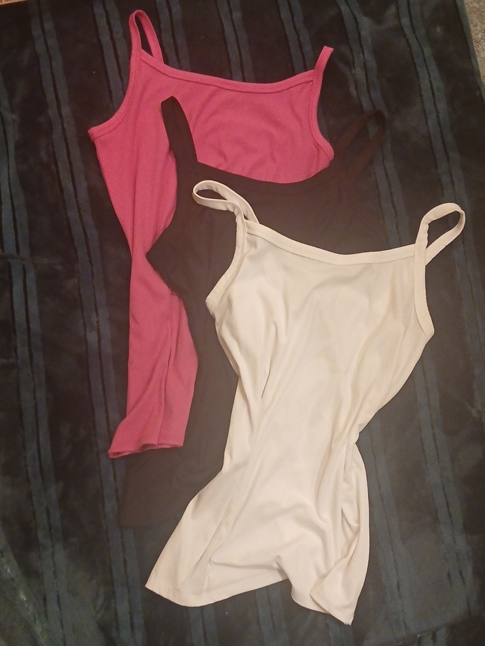 No Boundaries Pink, Black & Ivory Seamless Cami Set